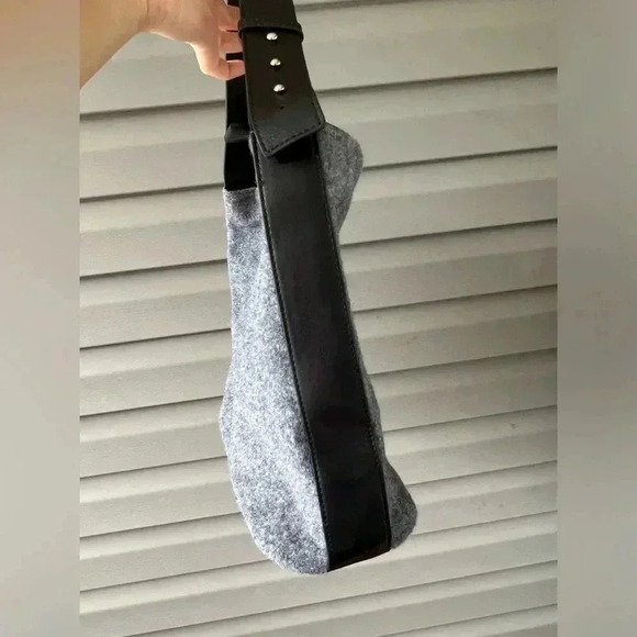 ASOS Gray felt large slouch tote bag - Picture 5 of 12